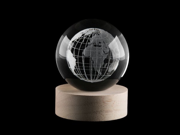 LED svítící skleněná koule Ø8 cm