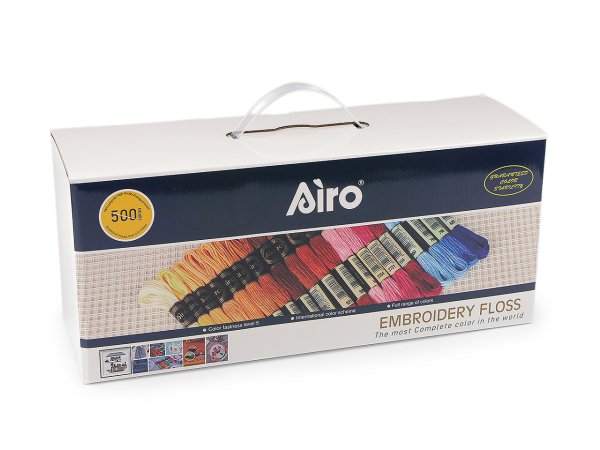 Příze vyšívací typ mouline AIRO sada 500 ks/8 m