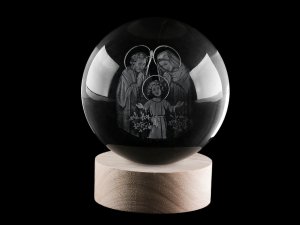 LED svítící skleněná koule Ø10 cm