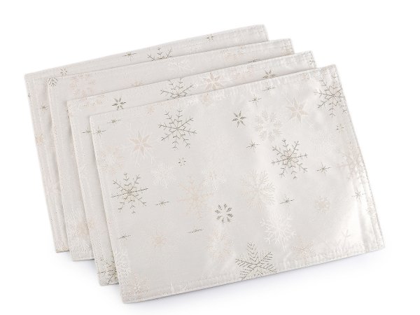 Vánoční prostírání textilní, oboustranné s jemným lurexem 30x40 cm