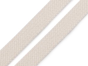 Bavlněná šňůra plochá / dutinka šíře 18 mm