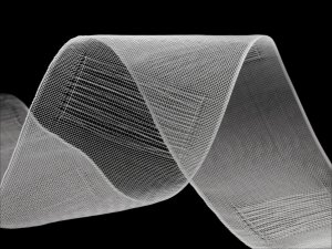 Záclonovka šíře 10 cm s poutky k navlečení na tyč