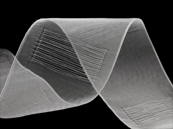 Záclonovka šíře 10 cm s poutky k navlečení na tyč