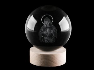 LED svítící skleněná koule Ø10 cm