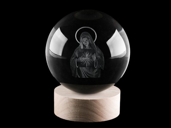 LED svítící skleněná koule Ø10 cm