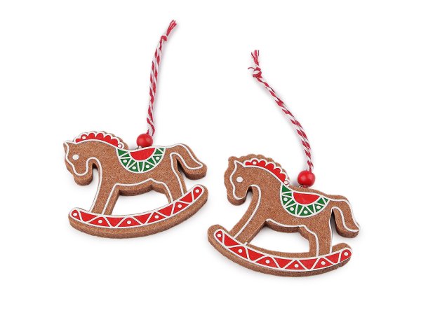Vánoční perníčky k zavěšení filc koník, stromeček, domeček