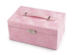 Šperkovnice 2 v 1 uzamykatelná, semiš