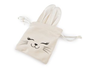 Dárkový pytlík zajíček 9x16 cm sametový