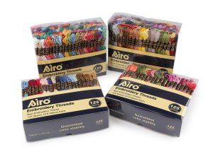 Příze vyšívací typ mouline AIRO sada 500 ks/8 m