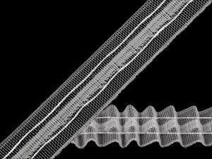 Záclonovka šíře 25 mm univerzální řasení