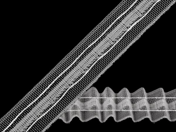 Záclonovka šíře 25 mm univerzální řasení