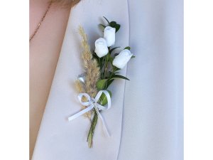 Umělá pěnová mini růže na drátku