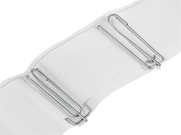 Řasící stuha na závěsy šíře 75 mm s poutky na kovové háčky