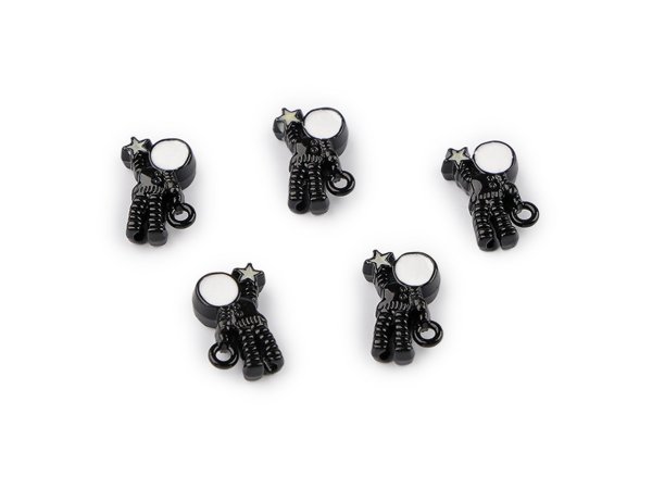 Kovový přívěsek / korálek kosmonaut 9x13 mm