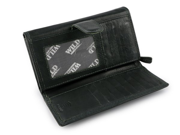 Dámská kožená peněženka 9,5x17 cm