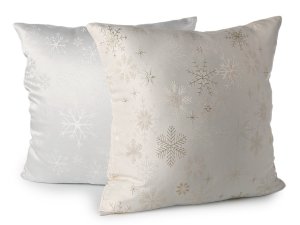 Vánoční povlak na polštář s jemným lurexem 40x40 cm