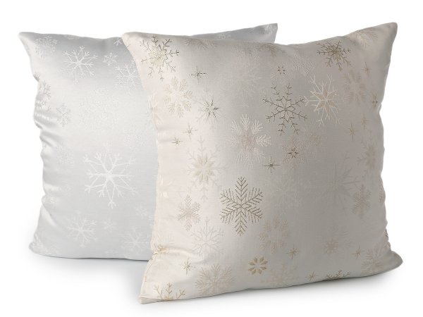 Vánoční povlak na polštář s jemným lurexem 40x40 cm