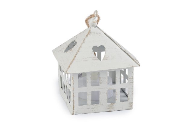 Kovová lucerna svítící k zavěšení