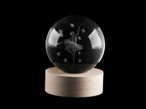 LED svítící skleněná koule Ø8 cm