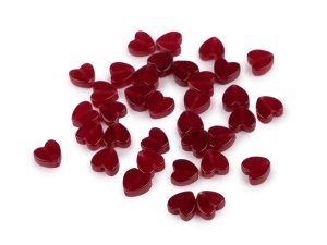 Minerální a skleněné korálky srdce Ø6 mm