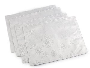 Vánoční prostírání textilní, oboustranné s jemným lurexem 30x40 cm