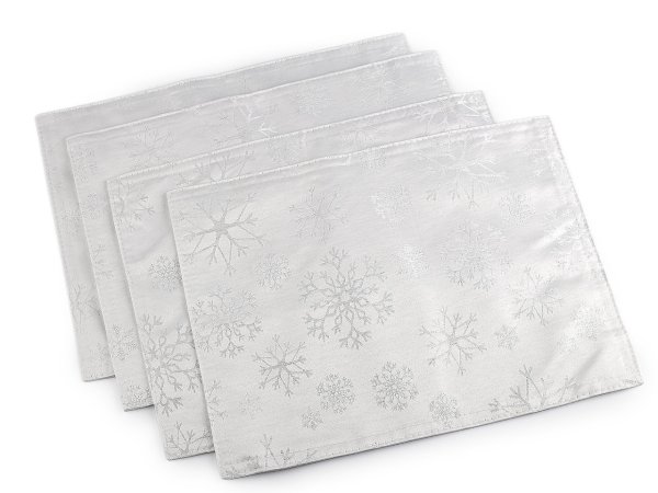 Vánoční prostírání textilní, oboustranné s jemným lurexem 30x40 cm