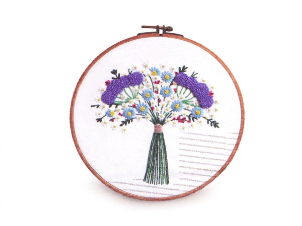 Dárková sada na vyšívání s předtištěným motivem