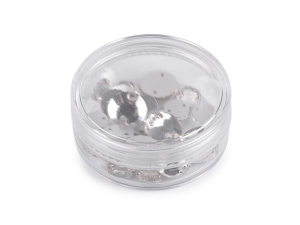 Broušené kamínky kulaté našívací mix