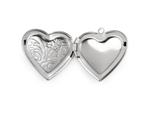 Madailonek rozevírací srdce zdobené Ø29 mm z nerezové oceli