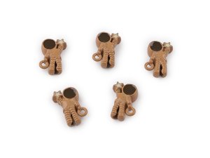 Kovový přívěsek / korálek kosmonaut 9x13 mm