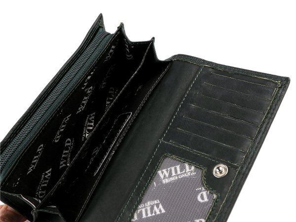 Dámská kožená peněženka 9,5x17 cm