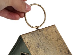 Kovový domeček na svíčku