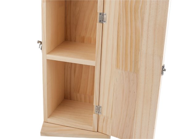 Dřevěný stojan na nitě otočný s úložným prostorem, výška 44 cm