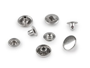 Kovové druky Ø12 mm na středně silné látky, z nerezové oceli