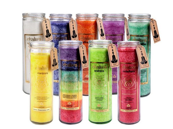 Vonná čakrová svíčka ve skle velká 320 g