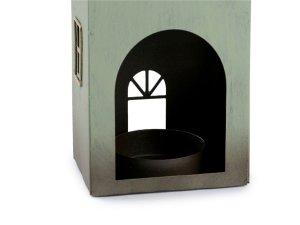 Kovový domeček na svíčku