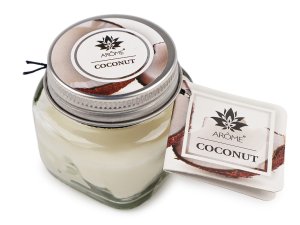 Malá vonná svíčka ve skle s jmenovkou 28 g Fruit, Floral