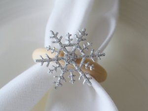 Nažehlovačka vločka s glitry Ø4 cm