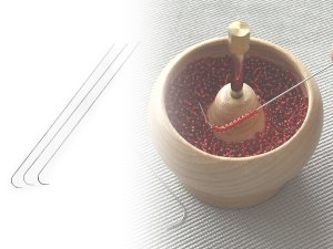 Jehly na korálky zahnuté