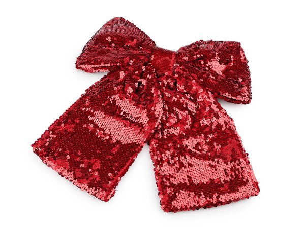 Vánoční mašle flitrová XXL 30x34 cm