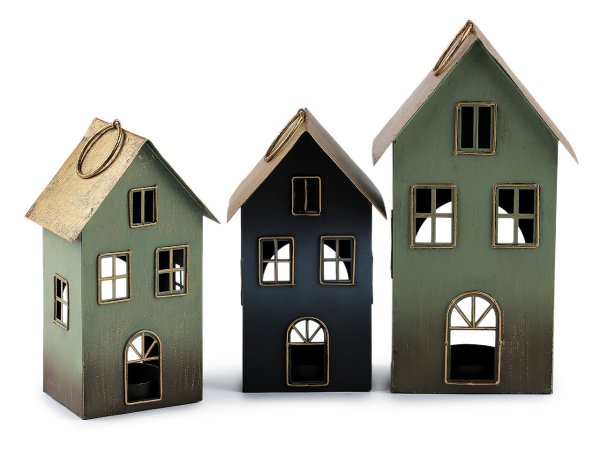 Kovový domeček na svíčku