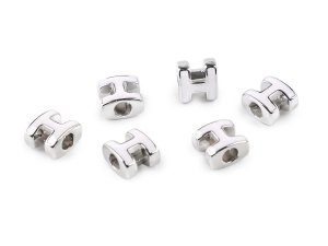 Plastové korálky s velkým průvlekem H 10x11 mm