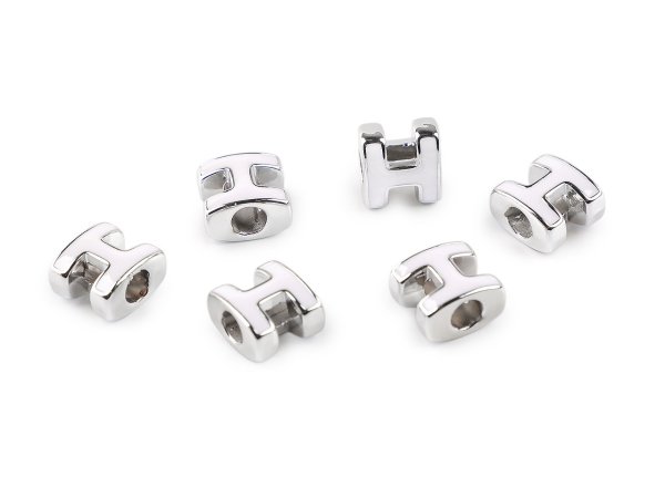 Plastové korálky s velkým průvlekem H 10x11 mm