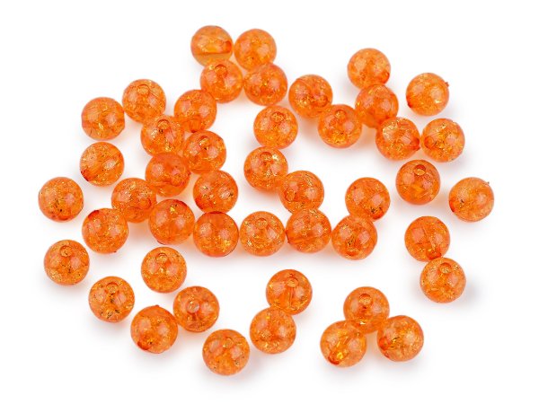 Plastové korálky kraklované Ø8 mm