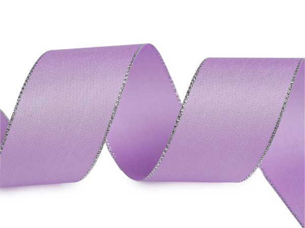 Stuha taftová s lurexem šíře 40 mm