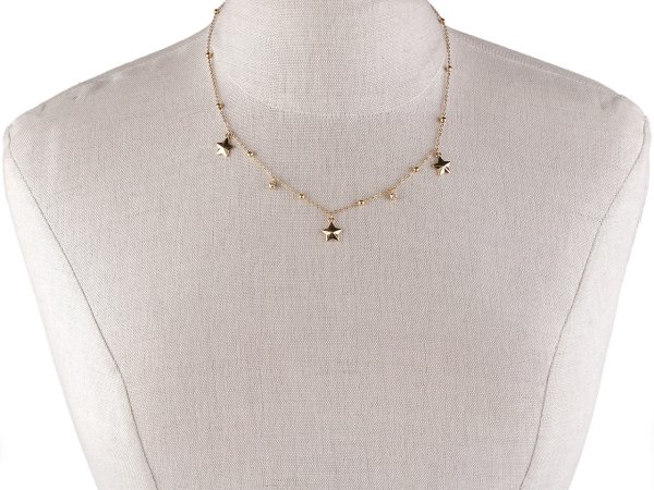 Náramek z nerezové oceli dvojitý, hvězdička