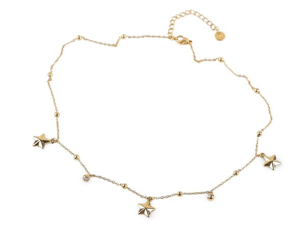 Náramek z nerezové oceli dvojitý, hvězdička