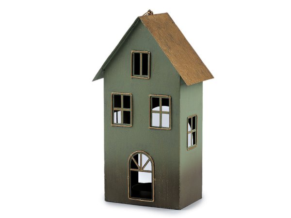 Kovový domeček na svíčku