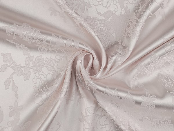 Satén / imitace hedvábí květovaný vzor