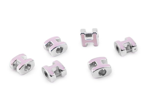 Plastové korálky s velkým průvlekem H 10x11 mm